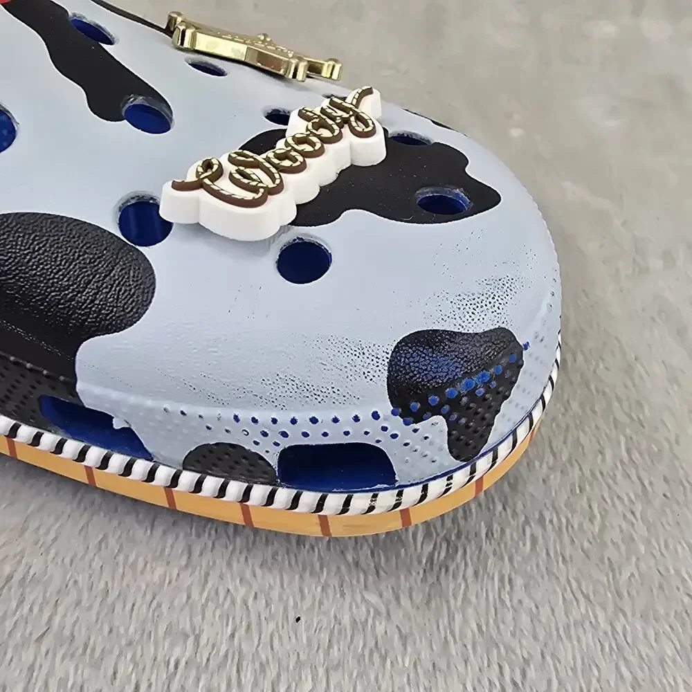 Crocs Toy Story Woody Shoe Mens Size 11 Clogs Disney Pixar Cow Print Womens 12.5